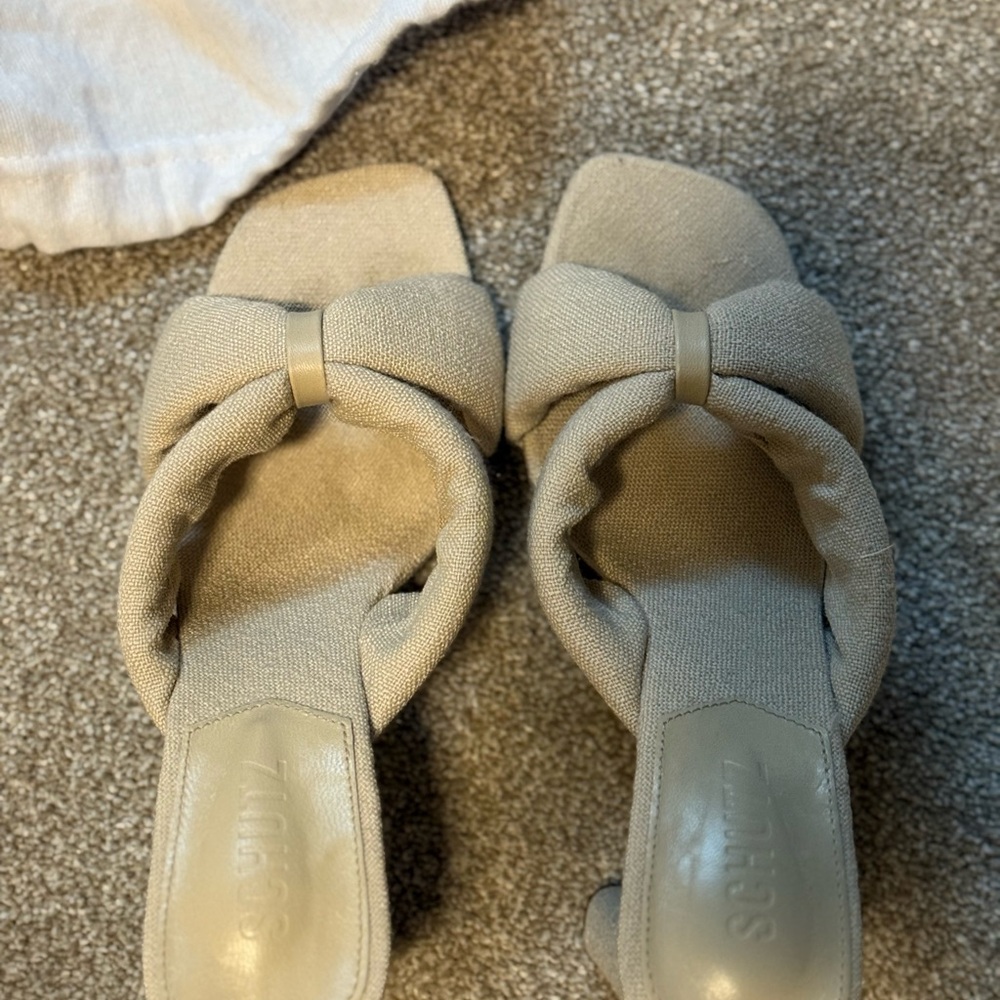 Nordstrom schutz fairy high casual sandal in multimaterial nude